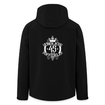 45. Geburtstag Geschenkideen - Recycelte Männer Softshell-Jacke von Stanley/Stella - Schwarz - Hinten - AI Model Male 185 light (185cm)