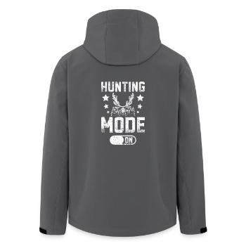 Hunting mode on - Men’s Recycled Softshell Jacket by Stanley/Stella - anthracite - Back - AI Model Male 185 light (185cm)