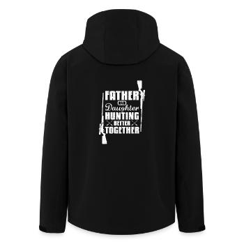 Père et fille chassent mieux ensemble - Veste softshell homme en polyester recyclé Stanley/Stella - noir - Dos - AI Model Male 185 light (185cm)