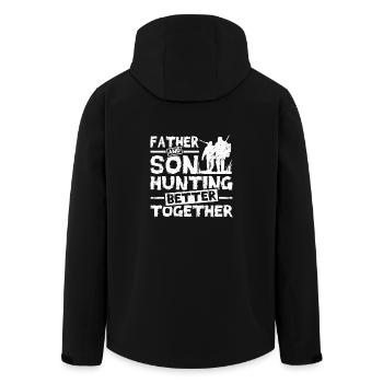 Père et fils chassent mieux ensemble - Veste softshell homme en polyester recyclé Stanley/Stella - noir - Dos - AI Model Male 185 light (185cm)