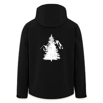 Xmas Christmas Österreich Gebirge Schnee Alpen - Recycelte Männer Softshell-Jacke von Stanley/Stella - Schwarz - Hinten - AI Model Male 185 light (185cm)