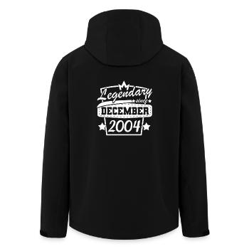 Legendär seit Dezember 2004 Retro Sprüche - Recycelte Männer Softshell-Jacke von Stanley/Stella - Schwarz - Hinten - AI Model Male 185 light (185cm)