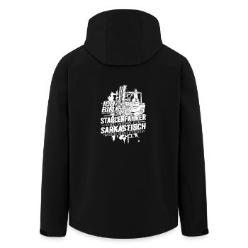 Ich bin Staplerfahrer wenn ich sarkastisch werde - Recycelte Männer Softshell-Jacke von Stanley/Stella - Schwarz - Hinten - AI Model Male 185 light (185cm)
