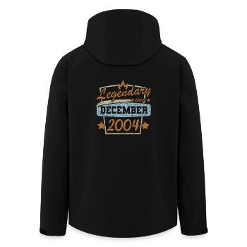 Legendär seit Dezember 2004 Retro Sprüche - Recycelte Männer Softshell-Jacke von Stanley/Stella - Schwarz - Hinten - AI Model Male 185 light (185cm)