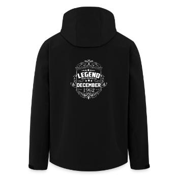 Cadeaux pour le 60e anniversaire Décembre 1962 Millésime - Veste softshell homme en polyester recyclé Stanley/Stella - noir - Dos - AI Model Male 185 light (185cm)