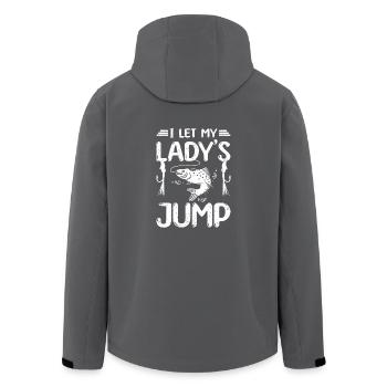 J’ai laissé le saut de ma dame pêcher à la mouche - Veste softshell homme en polyester recyclé Stanley/Stella - charbon - Dos - AI Model Male 185 light (185cm)