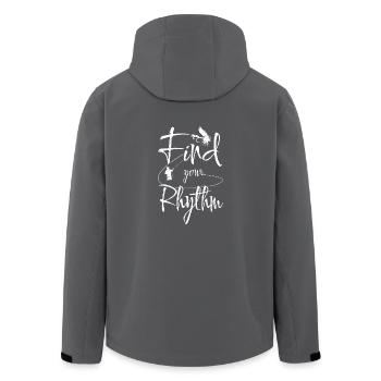 Find your rhythem fly fishing - Recycelte Männer Softshell-Jacke von Stanley/Stella - Schwarz - Hinten - AI Model Male 185 light (185cm)