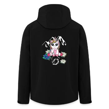 Alpen Unicorn Mountaineer Alpinisme Enfant descente en rappel - Veste softshell homme en polyester recyclé Stanley/Stella - noir - Dos - AI Model Male 185 light (185cm)