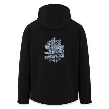 Ich bin Staplerfahrer wenn ich sarkastisch werde - Recycelte Männer Softshell-Jacke von Stanley/Stella - Schwarz - Hinten - AI Model Male 185 light (185cm)