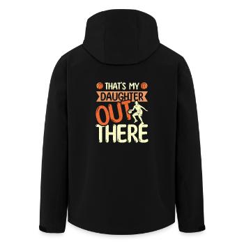 That's my daughter out there Basketball - Recycelte Männer Softshell-Jacke von Stanley/Stella - Schwarz - Hinten - AI Model Male 185 light (185cm)