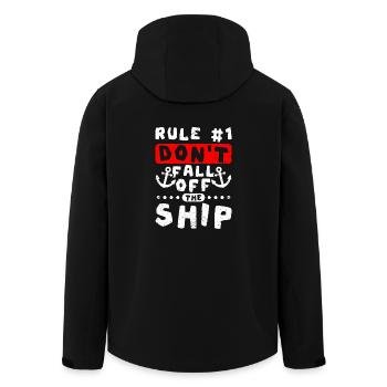 Règle 1 ne pas tomber du navire drôle Croisière - Veste softshell homme en polyester recyclé Stanley/Stella - noir - Dos - AI Model Male 185 light (185cm)