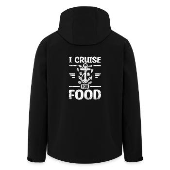 cruising ship, I cruise for food - Men’s Recycled Softshell Jacket by Stanley/Stella - black - Back - AI Model Male 185 light (185cm)