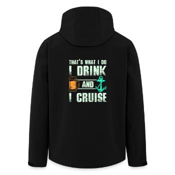 Je bois de la bière et je navigue - Veste softshell homme en polyester recyclé Stanley/Stella - noir - Dos - AI Model Male 185 light (185cm)