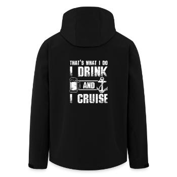 Beer and Cruise - Men’s Recycled Softshell Jacket by Stanley/Stella - black - Back - AI Model Male 185 light (185cm)