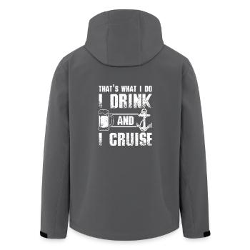 Beer and Cruise - Men’s Recycled Softshell Jacket by Stanley/Stella - anthracite - Back - AI Model Male 185 light (185cm)
