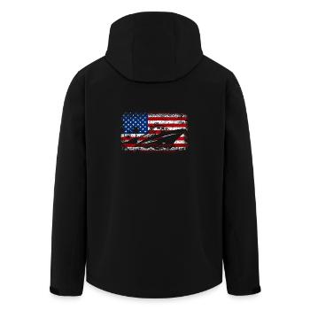 4 juillet Navire de croisière Pavillon américain États-Unis - Veste softshell homme en polyester recyclé Stanley/Stella - noir - Dos - AI Model Male 185 light (185cm)