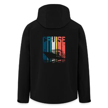 Navire de croisière rétro vintage - Veste softshell homme en polyester recyclé Stanley/Stella - noir - Dos - AI Model Male 185 light (185cm)