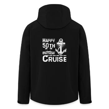 Happy 50th birthday cruise - Men’s Recycled Softshell Jacket by Stanley/Stella - black - Back - AI Model Male 185 light (185cm)
