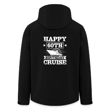 Happy 60th birthday cruise - Men’s Recycled Softshell Jacket by Stanley/Stella - black - Back - AI Model Male 185 light (185cm)