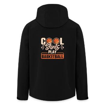 Cool girls play Basketball - Recycelte Männer Softshell-Jacke von Stanley/Stella - Schwarz - Hinten - AI Model Male 185 light (185cm)