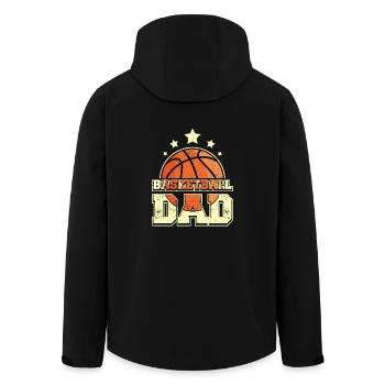 Basketball Daddy Father Dad - Men’s Recycled Softshell Jacket by Stanley/Stella - black - Back - AI Model Male 185 light (185cm)