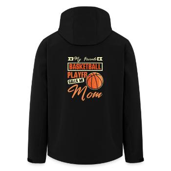 My favorite basketball player calls me mom - Recycelte Männer Softshell-Jacke von Stanley/Stella - Schwarz - Hinten - AI Model Male 185 light (185cm)