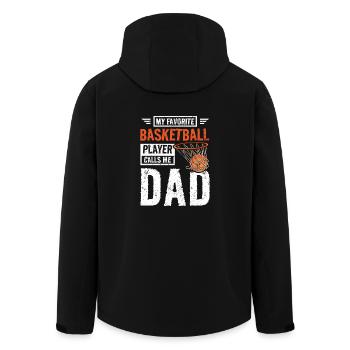 My favorite basketball player calls me dad - Men’s Recycled Softshell Jacket by Stanley/Stella - black - Back - AI Model Male 185 light (185cm)