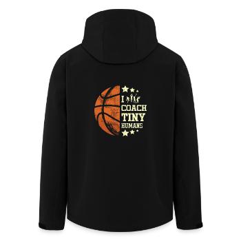 I coach tiny humans basketball coach - Men’s Recycled Softshell Jacket by Stanley/Stella - black - Back - AI Model Male 185 light (185cm)