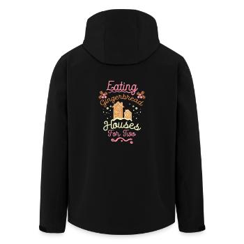 Grossesse Manger des maisons en pain d’épices pour deux - Veste softshell homme en polyester recyclé Stanley/Stella - noir - Dos - AI Model Male 185 light (185cm)