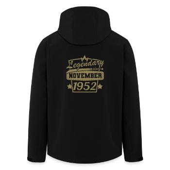 Légendaire depuis novembre 1952 Dictons rétro - Veste softshell homme en polyester recyclé Stanley/Stella - noir - Dos - AI Model Male 185 light (185cm)