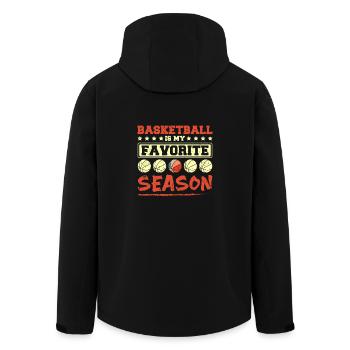 Basketball is my favorite season - Men’s Recycled Softshell Jacket by Stanley/Stella - black - Back - AI Model Male 185 light (185cm)