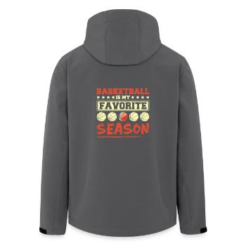 Basketball is my favorite season - Men’s Recycled Softshell Jacket by Stanley/Stella - anthracite - Back - AI Model Male 185 light (185cm)