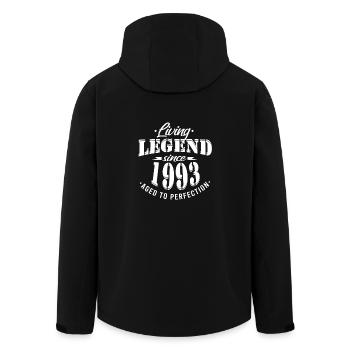 Lebende Legende seit 1993 Geburtstag Modern - Recycelte Männer Softshell-Jacke von Stanley/Stella - Schwarz - Hinten - AI Model Male 185 light (185cm)
