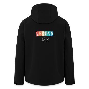 legend since 1953 Birthday Retro - Men’s Recycled Softshell Jacket by Stanley/Stella - black - Back - AI Model Male 185 light (185cm)
