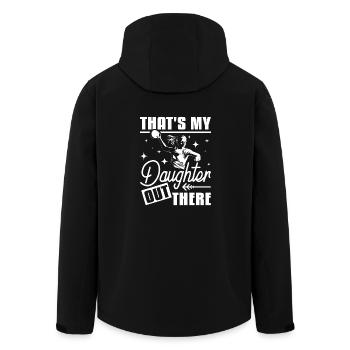 That's my doughter out there handball - Recycelte Männer Softshell-Jacke von Stanley/Stella - Schwarz - Hinten - AI Model Male 185 light (185cm)