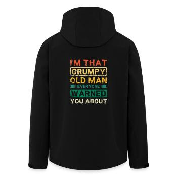 Je suis ce vieil homme grincheux - Veste softshell homme en polyester recyclé Stanley/Stella - noir - Dos - AI Model Male 185 light (185cm)