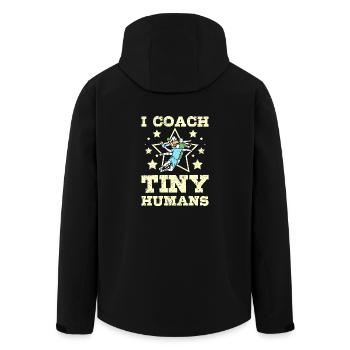I coach tiny humans Handball - Men’s Recycled Softshell Jacket by Stanley/Stella - black - Back - AI Model Male 185 light (185cm)