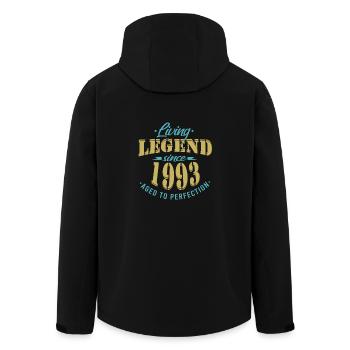Lebende Legende seit 1993 Geburtstag Modern - Recycelte Männer Softshell-Jacke von Stanley/Stella - Schwarz - Hinten - AI Model Male 185 light (185cm)