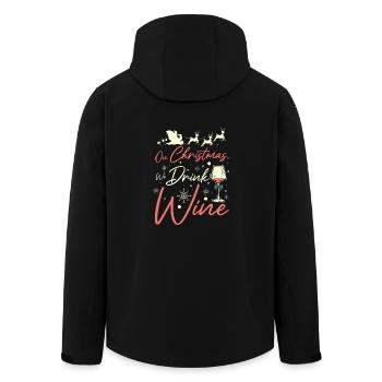 À Noël, nous buvons du vin - Veste softshell homme en polyester recyclé Stanley/Stella - noir - Dos - AI Model Male 185 light (185cm)