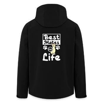Best mates for life dog chihuahua - Men’s Recycled Softshell Jacket by Stanley/Stella - black - Back - AI Model Male 185 light (185cm)