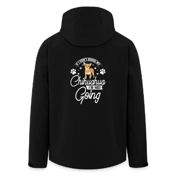 If I can't bring my chihuahua I'm not going - Men’s Recycled Softshell Jacket by Stanley/Stella - black - Back - AI Model Male 185 light (185cm)