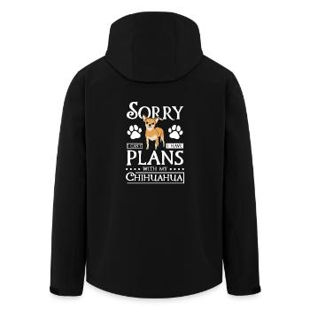Sorry I can't I have plans with my chihuahua - Men’s Recycled Softshell Jacket by Stanley/Stella - black - Back - AI Model Male 185 light (185cm)