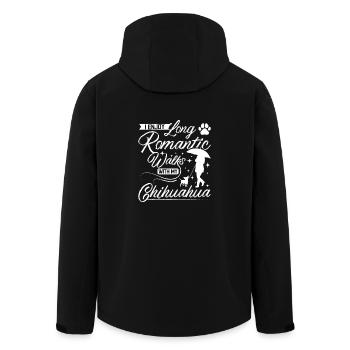 Long romantic walks with my chihuahua - Men’s Recycled Softshell Jacket by Stanley/Stella - black - Back - AI Model Male 185 light (185cm)