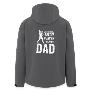 My favorite soccer player calls me dad - Recycelte Männer Softshell-Jacke von Stanley/Stella - Anthrazit - Hinten - AI Model Male 185 light (185cm)