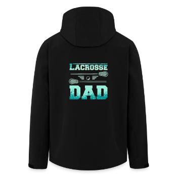 Fathers Day Daddy Lacrosse Dad - Men’s Recycled Softshell Jacket by Stanley/Stella - black - Back - AI Model Male 185 light (185cm)