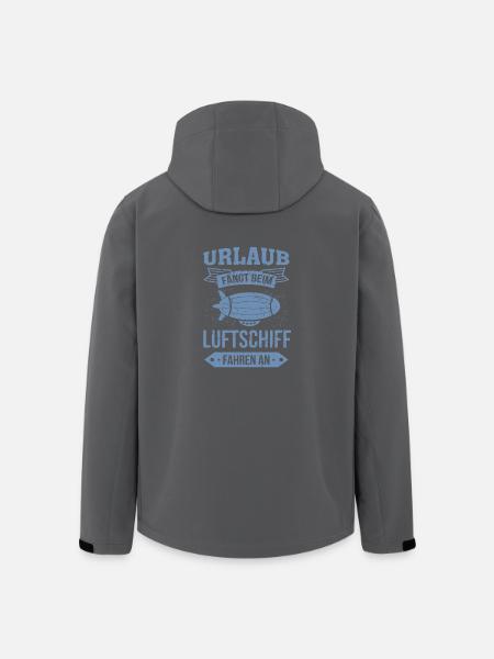 Luftschiff Urlaub fängt an - Recycelte Männer Softshell-Jacke von Stanley/Stella - Schwarz