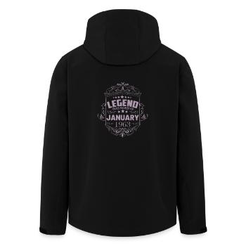 Geschenke zum Geburtstag Männer Frauen Januar - Recycelte Männer Softshell-Jacke von Stanley/Stella - Schwarz - Hinten - AI Model Male 185 light (185cm)