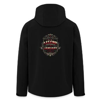 Geschenke zum Geburtstag Männer Frauen Januar - Recycelte Männer Softshell-Jacke von Stanley/Stella - Schwarz - Hinten - AI Model Male 185 light (185cm)