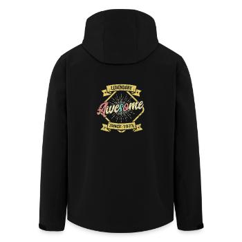 Legendary since 1973 Birthday - Men’s Recycled Softshell Jacket by Stanley/Stella - black - Back - AI Model Male 185 light (185cm)