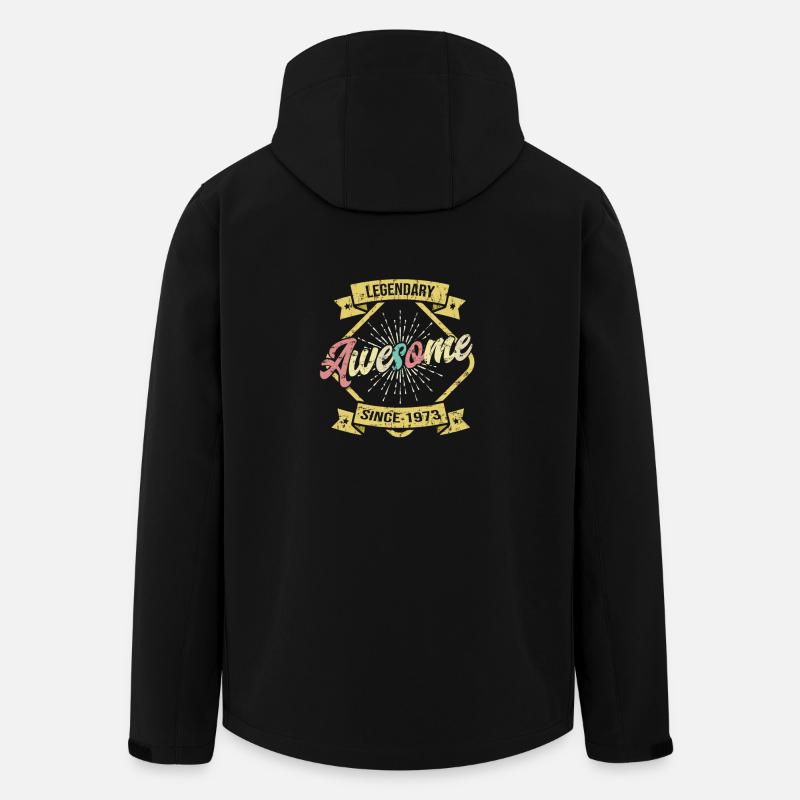 Légendaire depuis 1973 Anniversaire - Veste softshell homme en polyester recyclé Stanley/Stella - noir